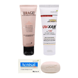 Beauty Routine- Ceragen Moisturizing Lotion, UV-XAM SPF-100 and Acnisal Bar