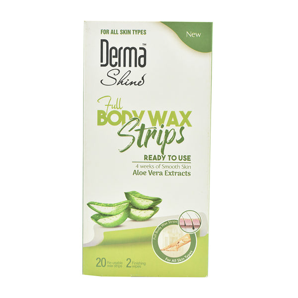 Derma Shine Full Body Wax Strips - Papaya & Vitamin C Extracts-Hair Removal Wax-CMS BeautyMart