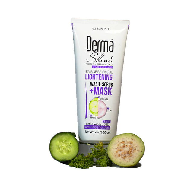 Derma Shine Lightening Wash+ Scrub+ Mask (3 in 1)